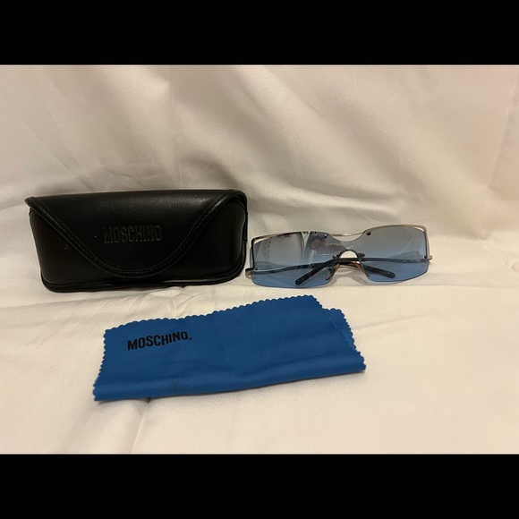 Moschino vintage metal sunglasses blue M3185-S - Picture 1 of 6